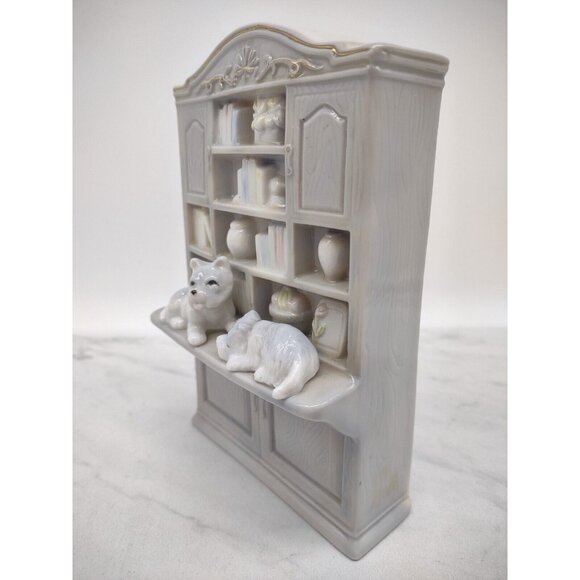 Vintage Westie Dogs On Bookcase Porcelain Westland Taiwan Sleeping Dog Terrier - Picture 6 of 10